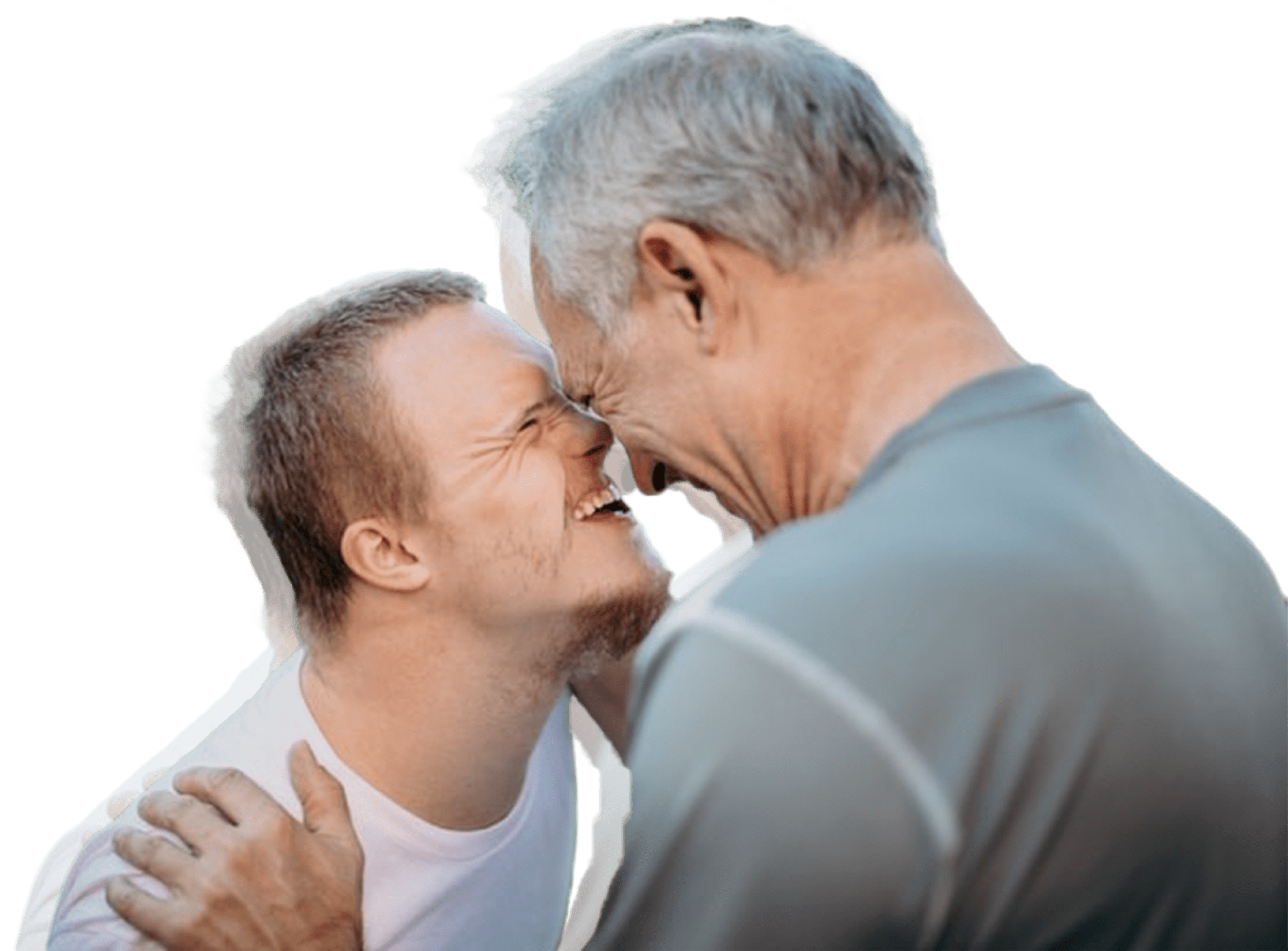 ダウン症の男子と男性